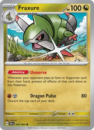 Fraxure #045 · Shrouded Fable Pokémon card