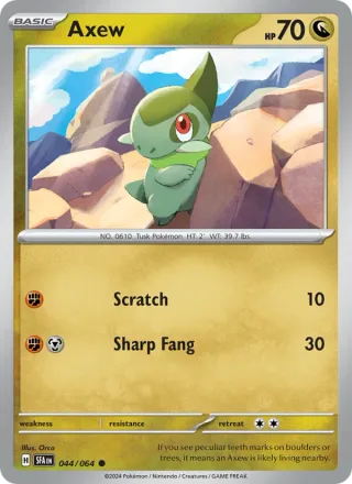 Axew #044 · Shrouded Fable Pokémon card