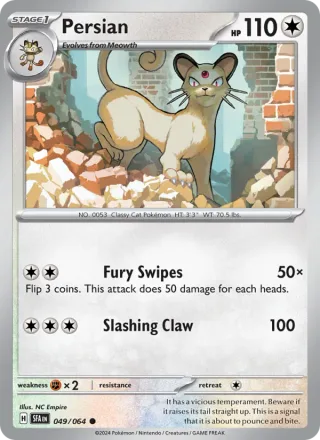 Persian #049 · Shrouded Fable Pokémon card