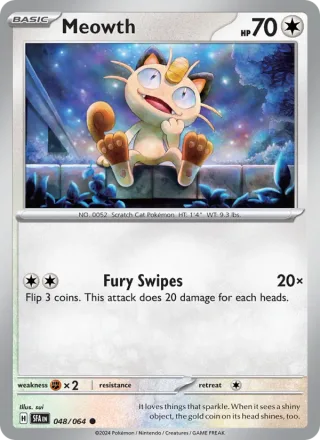 Meowth #048 · Shrouded Fable Pokémon card