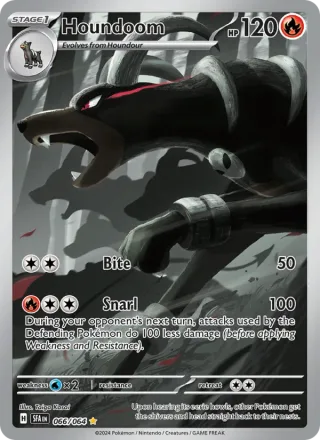 Houndoom #066 · Shrouded Fable Pokémon card