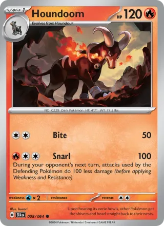 Houndoom #008 · Shrouded Fable Pokémon card
