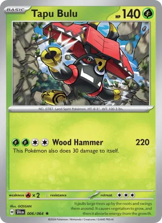 Tapu Bulu #006 · Shrouded Fable Pokémon card