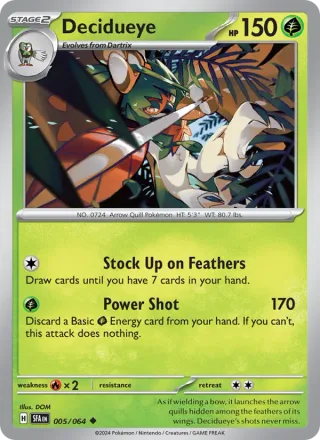Decidueye #005 · Shrouded Fable Pokémon card