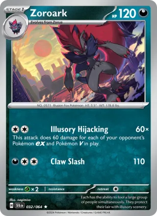 Zoroark #032 · Shrouded Fable Pokémon card