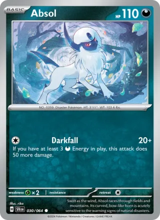 Absol #030 · Shrouded Fable Pokémon card