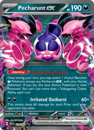 Pecharunt ex #039 · Shrouded Fable Pokémon card