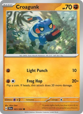 Croagunk #023 · Shrouded Fable Pokémon card