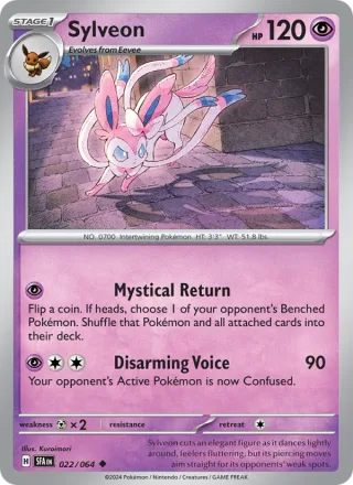 Sylveon #022 · Shrouded Fable Pokémon card