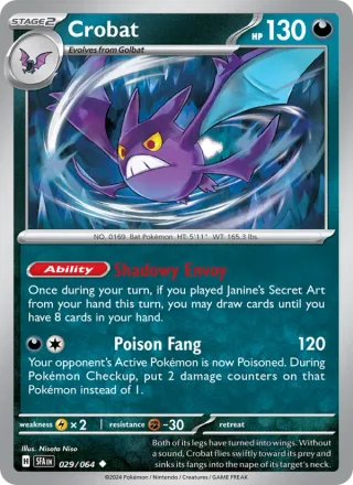 Crobat #029 · Shrouded Fable Pokémon card