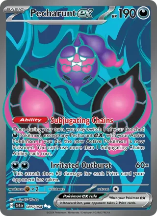 Pecharunt ex #085 · Shrouded Fable Pokémon card