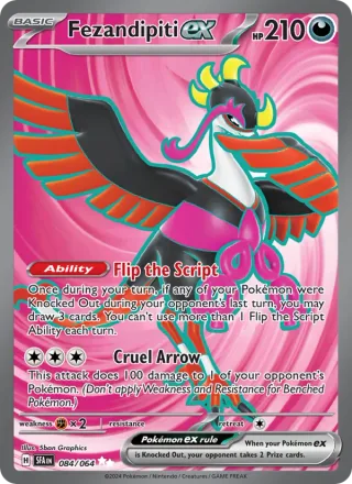 Fezandipiti ex #084 · Shrouded Fable Pokémon card
