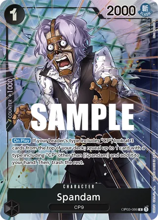 Spandam (Offline Regional 2023) [Finalist] #OP03-086-offline-regional-2023-finalist · One Piece Promotion Cards One Piece card