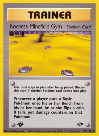 Rocket's Minefield Gym #119 · Gym Challenge Pokémon card