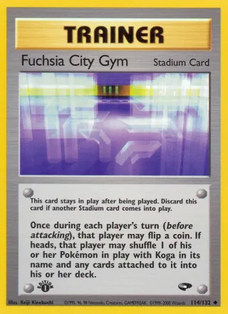 Fuchsia City Gym #114 · Gym Challenge Pokémon card