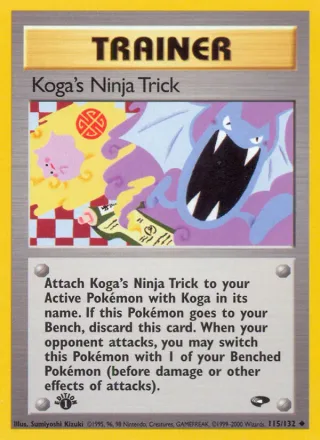 Koga's Ninja Trick #115 · Gym Challenge Pokémon card