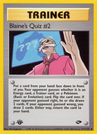 Blaine's Quiz #2 #111 · Gym Challenge Pokémon card