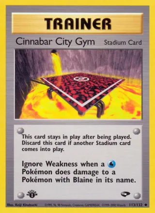 Cinnabar City Gym #113 · Gym Challenge Pokémon card