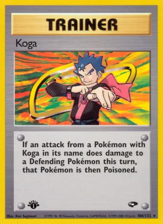 Koga #106 · Gym Challenge Pokémon card
