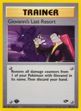 Giovanni's Last Resort · Gym Challenge Pokémon card