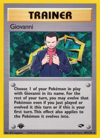 Giovanni #104 · Gym Challenge Pokémon card