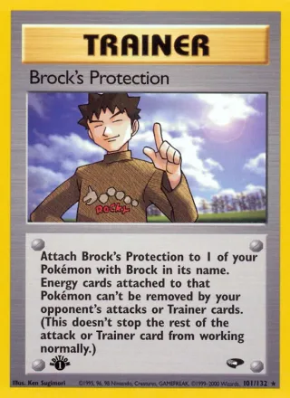 Brock's Protection #101 · Gym Challenge Pokémon card