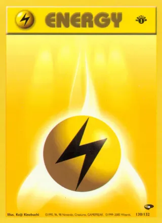 Lightning Energy #130 · Gym Challenge Pokémon card