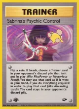 Sabrina's Psychic Control · Gym Challenge Pokémon card