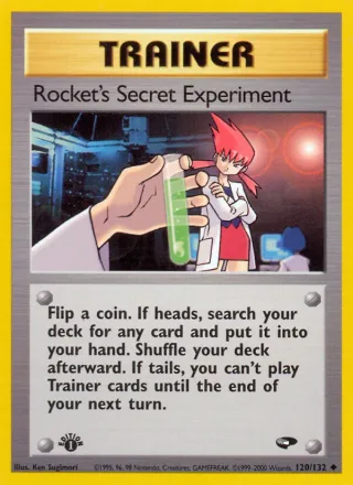 Rocket's Secret Experiment #120 · Gym Challenge Pokémon card