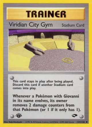 Viridian City Gym #123 · Gym Challenge Pokémon card