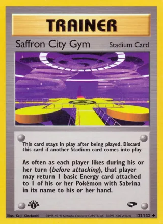 Saffron City Gym #122 · Gym Challenge Pokémon card