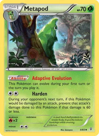 Metapod #4 · Generations Pokémon card