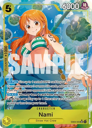 Nami (Alternate Art) #EB03-053-alternate-art · Extra Booster: One Piece Heroines Edition One Piece card