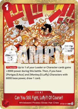 Can You Still Fight, Luffy?! Of Course!! #ST30-016 · ST-30: Starter Deck 30 EX Luffy & Ace One Piece card