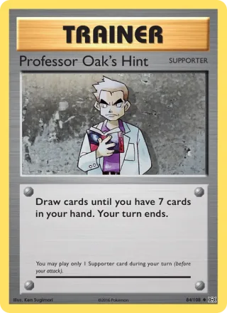 Professor Oak's Hint #84 · Evolutions Pokémon card