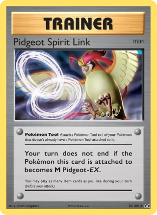 Pidgeot Spirit Link #81 · Evolutions Pokémon card