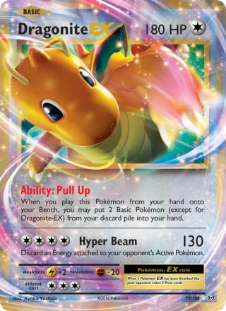Dragonite EX #72 · Evolutions Pokémon card