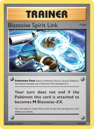 Blastoise Spirit Link #73 · Evolutions Pokémon card