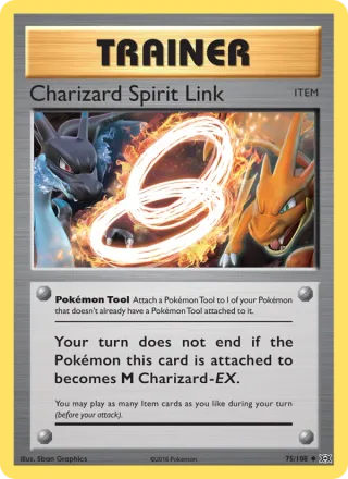 Charizard Spirit Link #75 · Evolutions Pokémon card