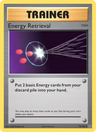 Energy Retrieval #77 · Evolutions Pokémon card