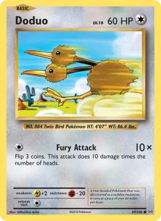 Doduo #69 · Evolutions Pokémon card