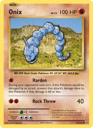Onix #61 · Evolutions Pokémon card