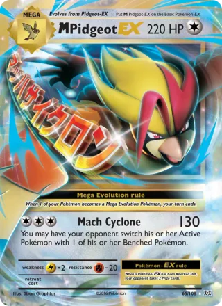 M Pidgeot EX #65 · Evolutions Pokémon card