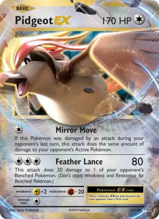 Pidgeot EX #64 · Evolutions Pokémon card