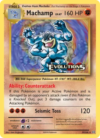 Machamp #59 · Evolutions Pokémon card