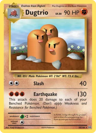 Dugtrio #56 · Evolutions Pokémon card