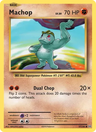 Machop #57 · Evolutions Pokémon card