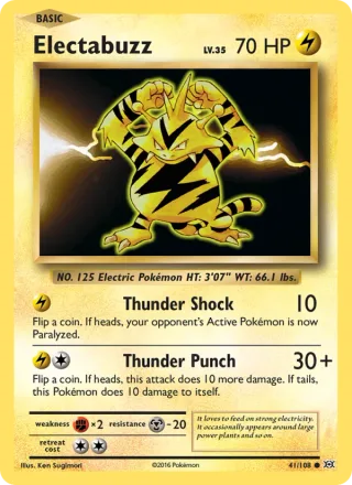 Electabuzz #41 · Evolutions Pokémon card