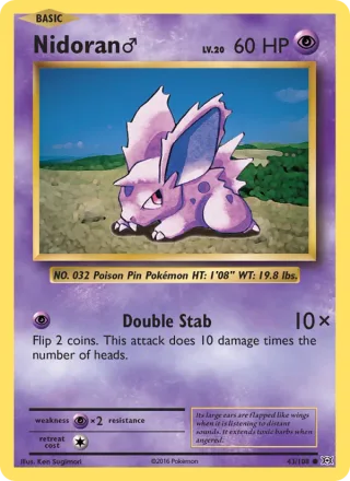 Nidoran♂ #43 · Evolutions Pokémon card