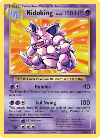 Nidoking #45 · Evolutions Pokémon card